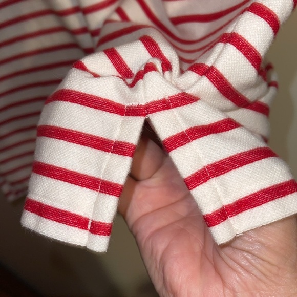 🌹J CREW V NECK RED STRIPED DRESS - Picture 3 of 6